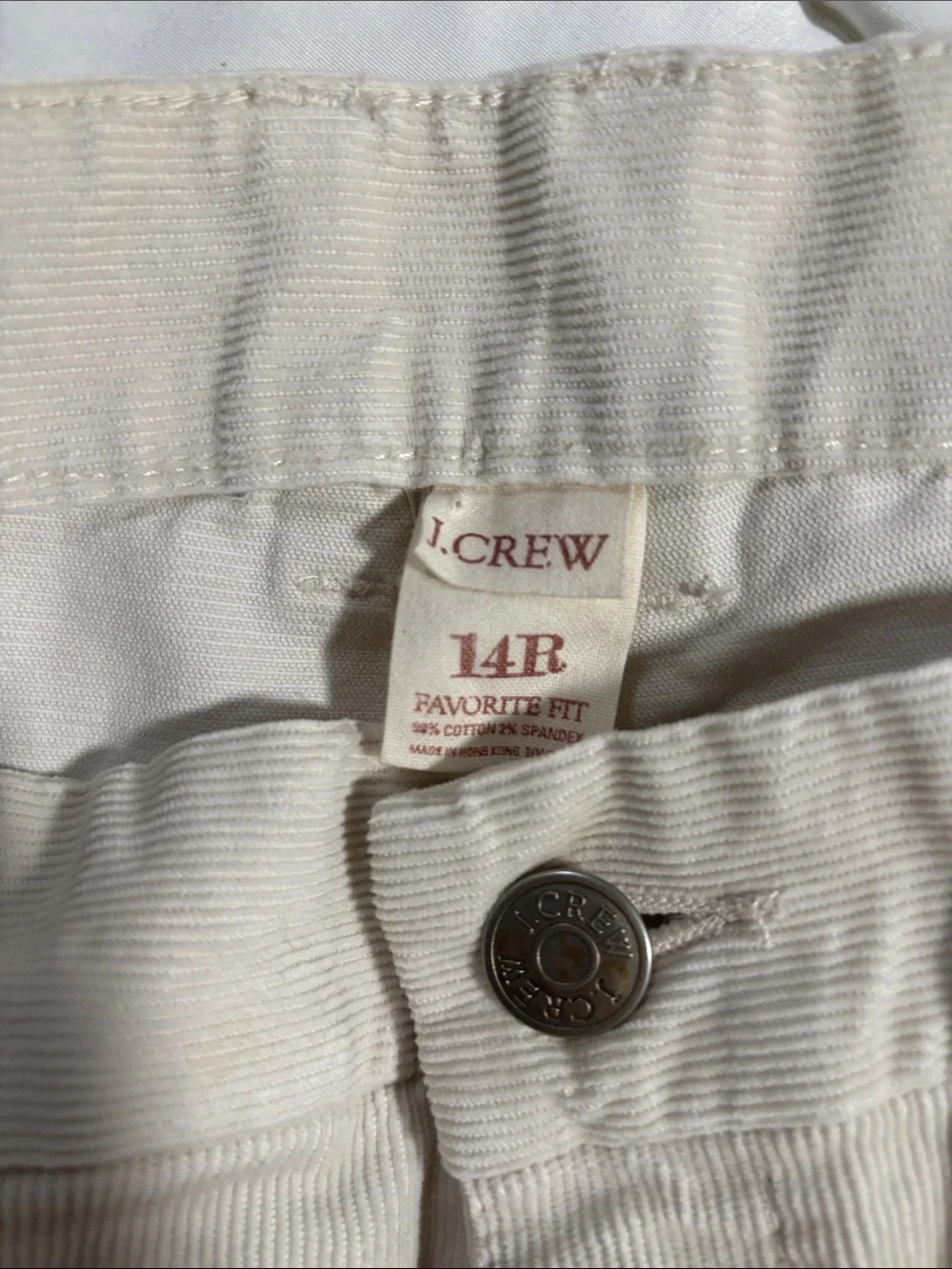 J. Crew Women’s Cream Corduroy Slacks Pants